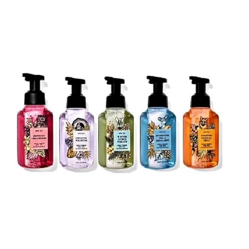Bath and Body Works Foaming Hand Soaps - Set of 5 Gentle Foaming Soaps (Chilly Day Essentials)