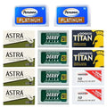 Double Edge Safety Razor Blades Sampler Pack for Men (ABS-03, 100)