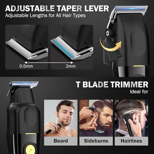 Ufree Professional Cordless Hair Clippers for Men, Barber Clippers & Trimmers Set with Storage Stand, Electric Shaver, Complete Hair Cutting Kit, Gifts for Men