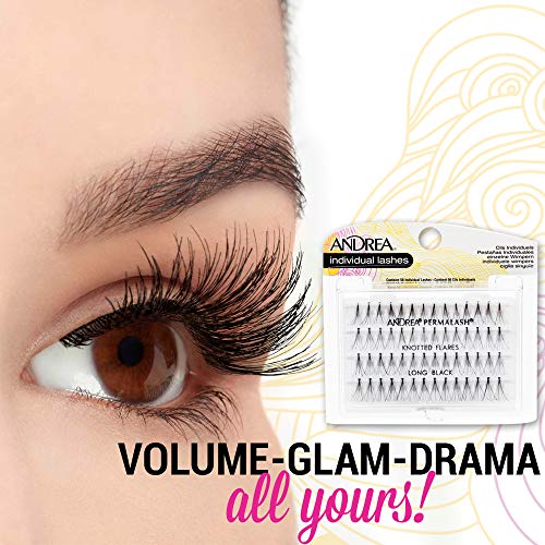 Andrea Knotted Flares False Lashes Long - Black, 4 packs