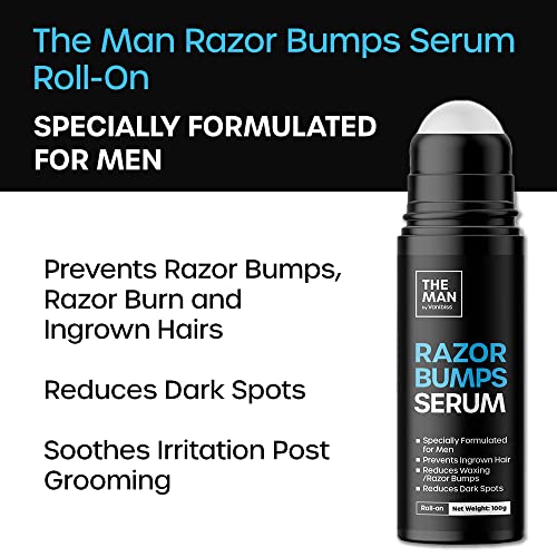The Man Razor Bumps Serum & Silicone Face Scrubber with Hook - Bundle