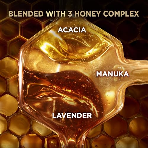 Garnier Whole Blends Honey Treasures Repairing Shampoo, Hair Repair Formula for Dry, Damaged Hair with Acacia, Manuka, and Lavender Honeys, 28 Fl Oz (Packaging May Vary)