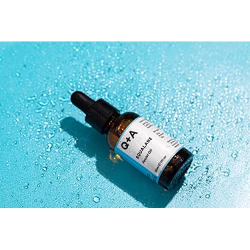 Q+A Squalane Facial Oil (30ml), Natural Hydrating Oil for Soft, Supple Skin, Vegan Formula Derived from Olive Oil, Fragrance Free Skincare, Delivers Deep Hydration for Silky Skin