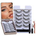 BS-MALL False Eyelashes ? Wispy Lashes 100% Handmade Natural Look, Reusable & Durable, Includes 5X Magnifying Mirror and Application Kit (Style03)