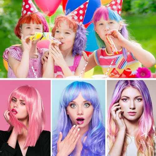 10 Colors Hair Chalk for Girls Kids, Temporary Hair Color Dye for Kids Girls Age 10-12, Washable Hair Chalk Comb for Party Cosplay DIY