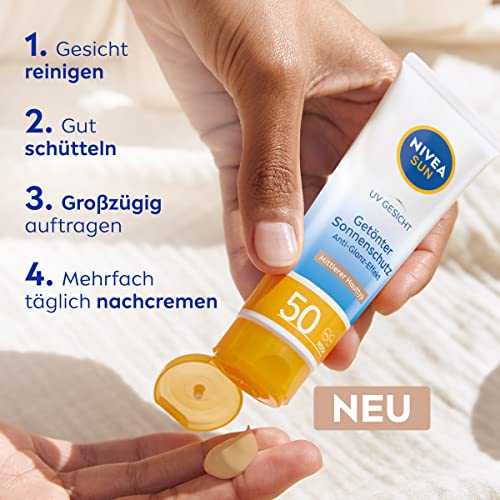 NIVEA Sun Shine Control Matte Face Cream ? Lightweight Daily Face Moisturizer & Shine-Control Hydrating Lotion for Normal to Combination Skin, Non-Greasy Finish, 50 ml Tube