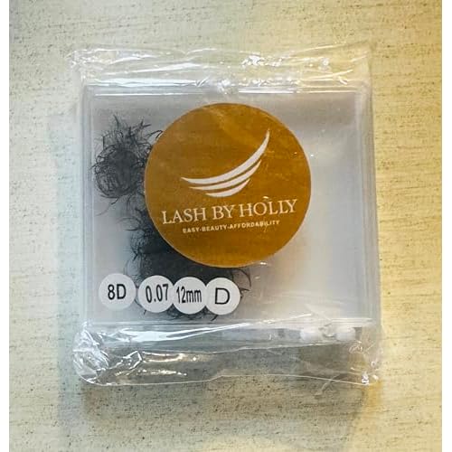 8D PREMADE (HAND MADE) FAN LASHES (500 FANS/TRAY) FOR EYELASH EXTENSION, C CURL AND D CURL, 0.07 THICKNESS, LENGTH FROM 10MM-15MM (D12mm8D)