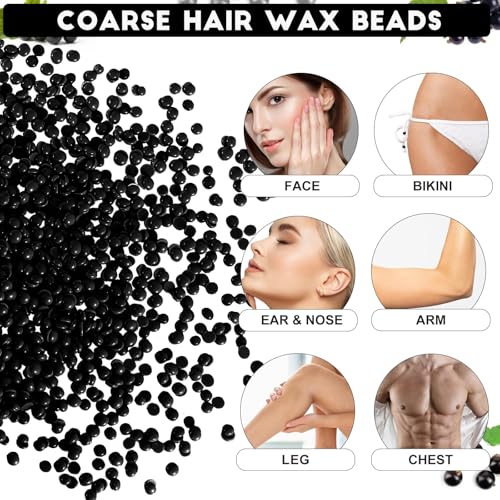 5lb Hard Wax Beads Bulk, Professional Waxing Bead Sensitive Skin, Scented Stripless Wax beans for Brazilian, Bikini, Body, Face, Legs, Back, Coarse Hair Removal, Salons Supplier Wax Bead Refill