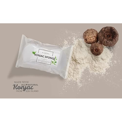 Memoir All Natural Korean Konjac Facial Sponge Set - 2 Pack | Gently Exfoliate Sensitive Skin, Great for Acne Prone Skin, Gentle Scrub, Removes Blackhead | Gently Daily Exfoliation