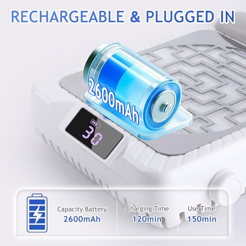 Rechargeable Nail Dust Collector, Professional Dust Collector Nail Tech with LED Display, Powerful Adjustable Nail Dust Cleaner Machine for Acrylic Nail Polishing & Salon use