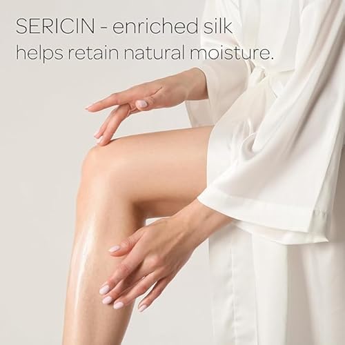 aisen Japan - Handmade Silk Exfoliating Glove with Sericin, Ultra-Gentle Body Wash Mitt for Sensitive Skin, Moisturizing Raw Silk Shower Scrubber, Made in Japan Luxury Bath Gift for Women