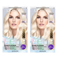 L¡¯Oreal Paris Feria Hyper Platinum Hair Bleach, Lifts Up To 8 Levels, Includes Anti Brass Purple Conditioner, Hyper Platinum Blonde Hair Dye Kit, Pack of 2