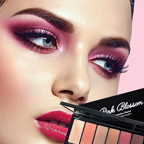 Sistar Eye Shadow Palette Six Colors With Brush Sun Kissed Pink Blossom Blendable Eye Makeup