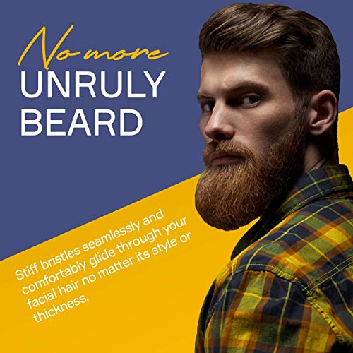 Seven Potions Vegan Beard Brush for Men ? 100% Sisal Plant Fibre & Pear Wood ? Firm Bristles to Gently Tame/Soften/Exfoliate ? 100% Natural, Non-Synthetic