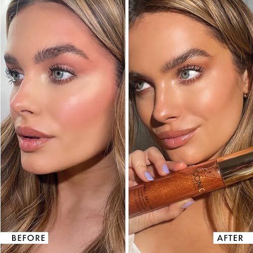 ICONIC LONDON Prep-Set-Tan Glow | Shimmering Self Tanning Facial Mist with Hyaluronic Acid, Cruelty-Free, Vegan Makeup, 2.53 Fl oz