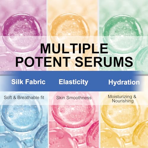 24 Pack Serum Sheet Masks,Facial Masks Skincare for Women,Hydrating & Moisturizing Face Masks for All Skin Types,Smooth,Nourishing,Lightweight