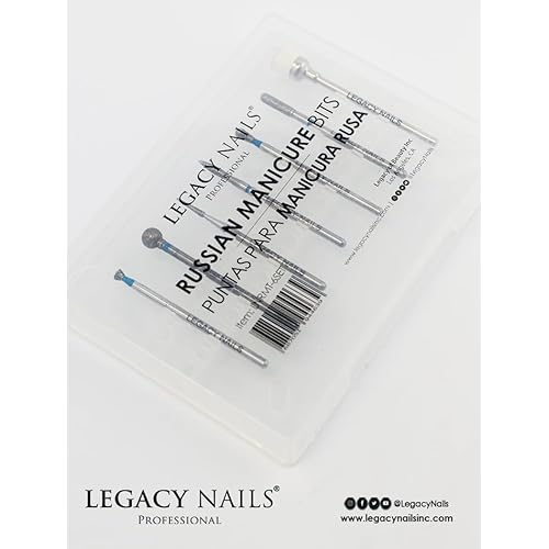 Legacy Nails Professional RUSSIAN MANICURE BITS SET 7 pieces - Ideal For Russian Manicures, Performs Perfectly Around Cuticle Area