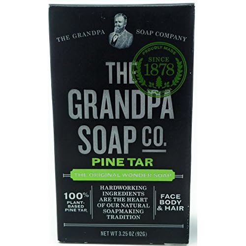 Grandpas Wonder Pine Lathers White Tar Bath Bar Soap - 3.25 Oz