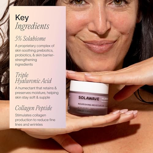 Solawave Probiotic Korean Cloud Cream Moisturizer with Peptides & Hyaluronic Acid | Solabiome Prebiotic Barrier Boosting Complex ? Skincare for Aging & Dryness, 1.7 Oz. (Pack of 2)