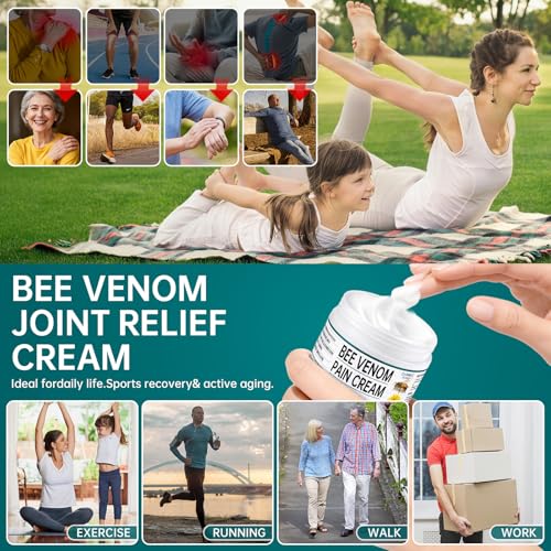 New Zealand Bee Venom Cream for Body Part, 2 PCS Specially Selected Bee Venom Cream, Designed for Daily Care of Back, Neck, Hands, and Feet, Comfortable Care Experience