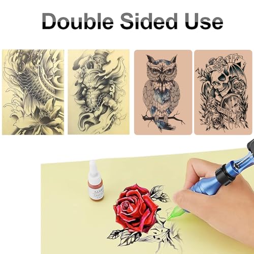 Tattoo Practice Skins Mixed 6Pcs - Autdor 2.5mm & 3mm Realistic Fake Skin Sheets Includes 3x 12*8in and 3x 8*6in for Reusable Double Sided Large Tattoo Skin for Beginners Pro Artists Tattoos Training