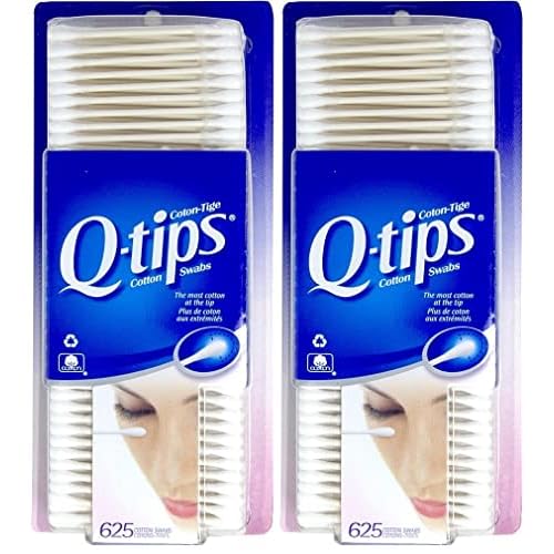 2 x Q-tips Cotton Swabs, 625 ct