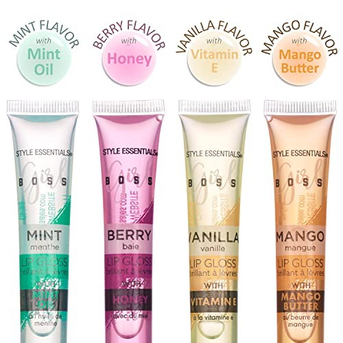 EXPRESSIONS 12pc Lip Gloss Lip Oil Collection ? Lip Gloss Tubes with Essential Oils, Moisturizing, Hydrating Lip Glosses, Lip Glow Oil, Hydrating Lip Balm