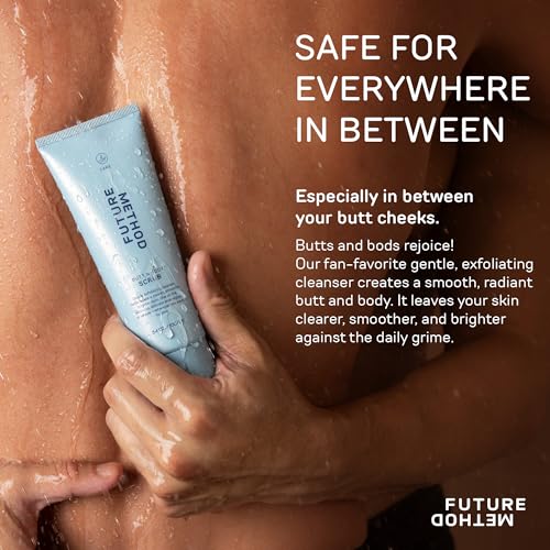 Body Scrub Exfoliating Cleanser - Butt Scrub with Hyaluronic Acid, Jojoba Oil, & Vitamin C - Clarifying & Hydrating Butt Exfoliator, 3.04 oz (Pack of 1)