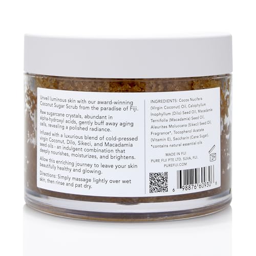 Pure Fiji Coconut Sugar Body Scrub, Coconut (10.14oz/300ml)