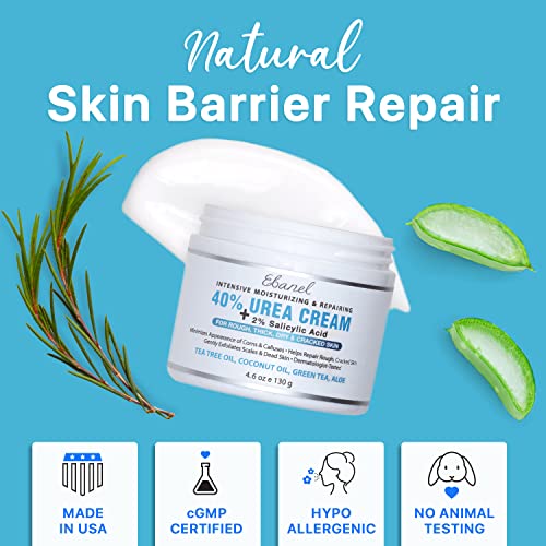 Ebanel Bundle of 40% Urea Cream and Tattoo Aftercare Healing Balm