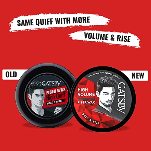 Gatsby Hair Styling Fibre Wax Bold and Rise, 75g