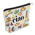 WZJHCL Italy Trip Makeup Pouch - Italian Souvenir Italy Vacation Holiday Cosmetic Kit - Bachelorette Trip Ciao Gift