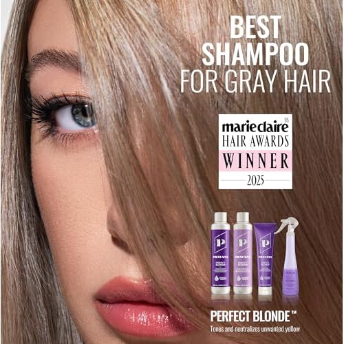 PRAVANA The Perfect Blonde Purple Toning Conditioner | Neutralizes Brassy, Yellow Tones | For Color Treated Hair | Chromasilk Enhances Shine & Protection | Vegan, Cruelty-Free | Paraben & Sulfate Free