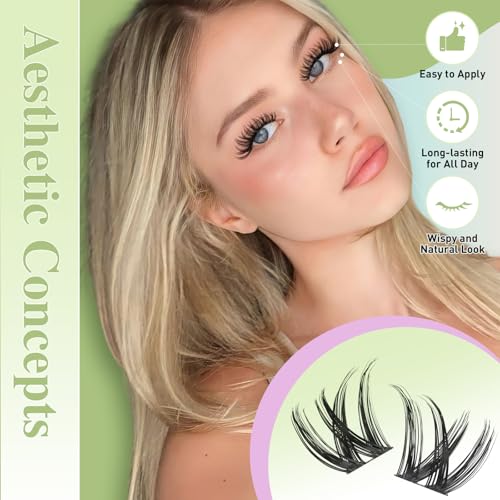 KEYYOU LASH Extension Kit 108Pcs Angel Lash Clusters Kit Thick Eyelash Extension Kit with Glue and Seal,Tweezers,Remover for DIY lash extension kit at Home£¨Kit-Angel A01-D-8-18MIX£©