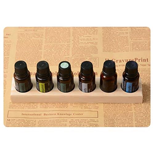 Meao 4 Pcs 1-Tier Wooden Essential Oil Display Storage Organizer Holder Stand - 6 Slots Natural Hard Pine Wood Rack - Holds up to 6 Aromatherapy Bottles - Ideal Gift Presentation Shelf #3