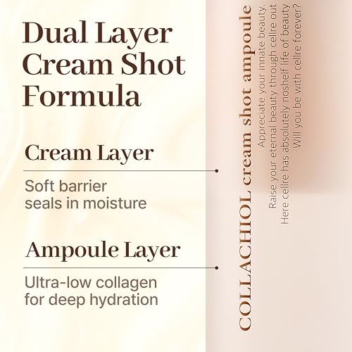 Collachiol Cream Shot Ampoule ? 3-in-1 Toner, Serum & Cream Mist | Collagen + Bakuchiol Complex for Smooth, Moisturized, and Healthy-Looking Skin | 145 ml & Travel Size 55 ml