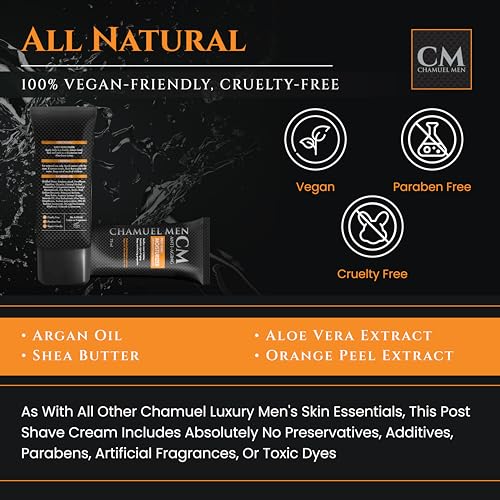 Anti Aging Daily Aftershave for Men - All Natural Mens Face Cream and Moisturizer with Argan, Shea & Aloe Facial Fuel for Sensitive, Dry, Oily or Combo Skin, 2.6 oz (Pack of 2)