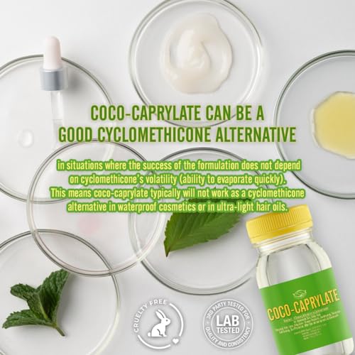 COCO-CAPRYLATE - Liquid - 100 g | 3.52 oz - Emollient - For Formulations and DIY Skin, Body, Face, Personal, Hair Care - Shower Products, Conditioning, Shampoos