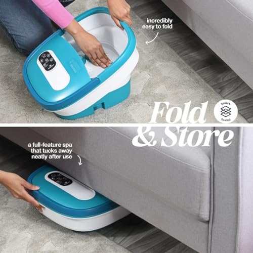 Medical king Foot Spa with Heat and Massage Electric Rotary Massage Includes A Remote Control, A Pumice Stone - Motorized Shiatsu Massage Balls