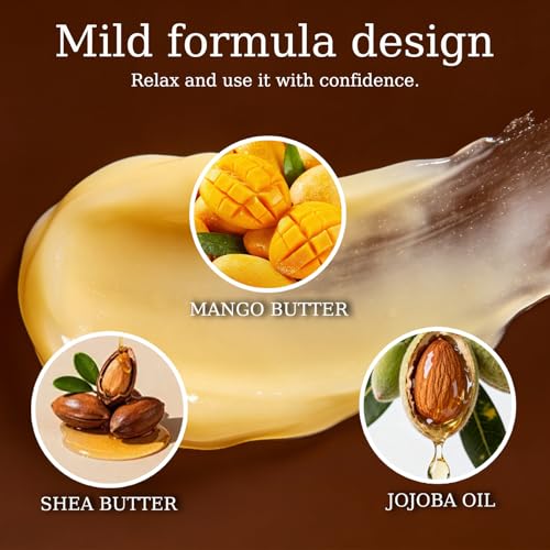 Premium Men's Moisturizing Body Butter - Infused with Natural Shea Butter & Mango Butter - Warm Woody Cologne Scent with Sandalwood Notes - Long Lasting Hydration - 5oz Men's (Sandalwood)