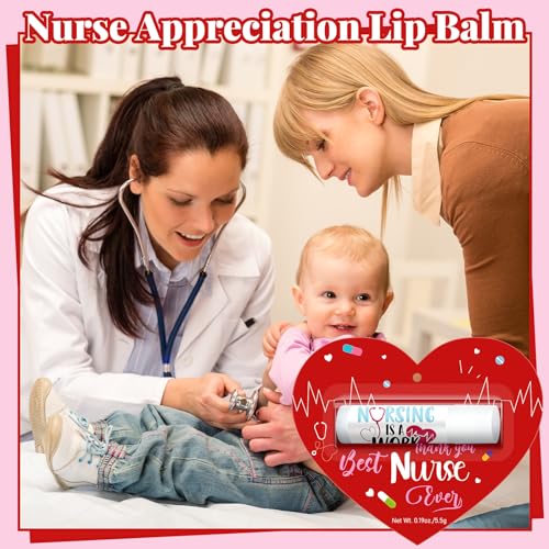15 Pack Nurses Appreciation Gift Bulk Lip Balm Hospital Staff Team Thank You Gifts Best Nurse Ever New Year Appreciation Party Favor for Winter Coworker Midwife Women Volunteer Presents