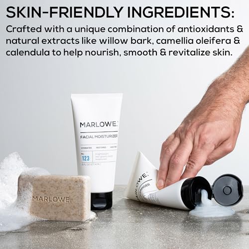 MARLOWE. Men's Body Wash & Face Cleanser Bundle ? Refreshing Wash with Natural Extracts + Purifying Daily Cleanser