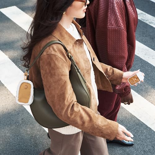 Touchland Special Edition Vegan Shearling Touchette, Attachable Fashion Accessory with Snap Hook for Touchland Mist