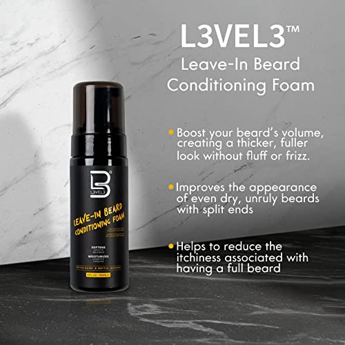 L3 - Level 3 Leave-In Beard Conditioner Foam - Beard Hydrator - Soften and Moisturizes Facial Hair