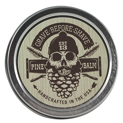 Grave Before Shave Pine Scent Beard Balm (Pine/Cedar Wood Scent) (2 oz.)