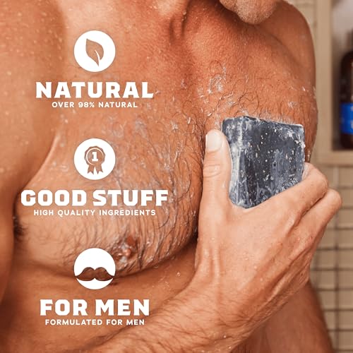 Dr. Squatch NEW Bricc House Travel Pack - Soap Travel Case + Birchwood Breeze, Fresh Falls Soap + Wood Barrel Bourbon Deodorant + Vanilla Bourbon Lip Balm - Full Routine Natural Men's Care Kit