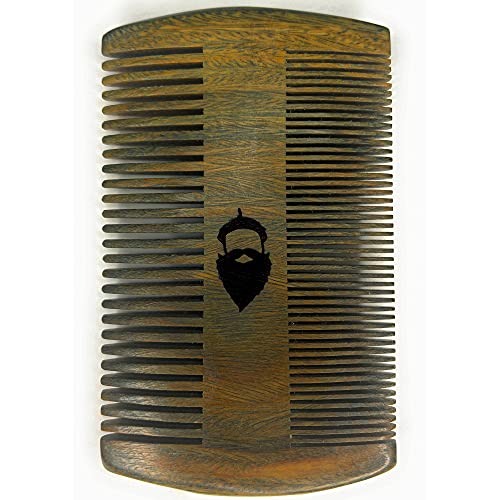 Split-leaf Sandalwood Beard Comb - Dual-sided Sandalwood Pocket Comb