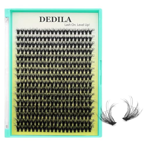 320 Cluster Lashes Hairly Volume Eyelashes 40D Wispy Individual False Eyelashes Mixed 10-18mm DIY Eye Lashes Extensions Natural Look (40D-Mixed 10-18mm)