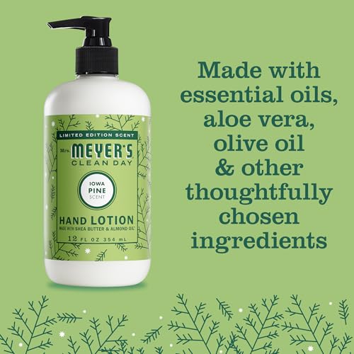 MRS. MEYER'S CLEAN DAY Hand Lotion, Iowa Pine Scent, 12 Ounce Bottle