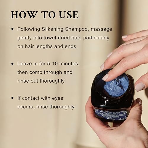 Davines Heart of Glass Rich Conditioner, Fortifying Treatment for Blonde & Silver Hair - Biacidic Bond Complex Repairs, Brightens & Nourishes with Jagua Blue Extract - Weightless Finish